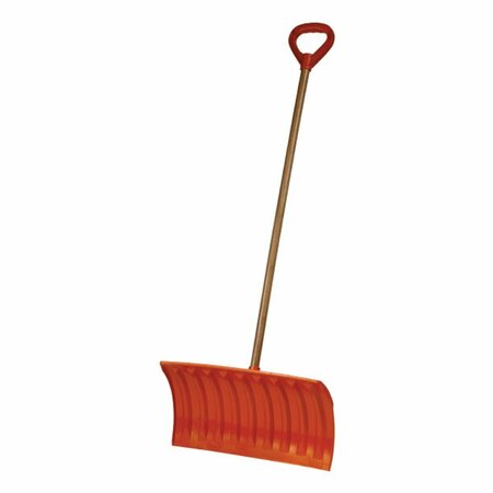 BIGFOOT 21in Poly Pusher Snow Shovel, Wooden Handle 1201-1